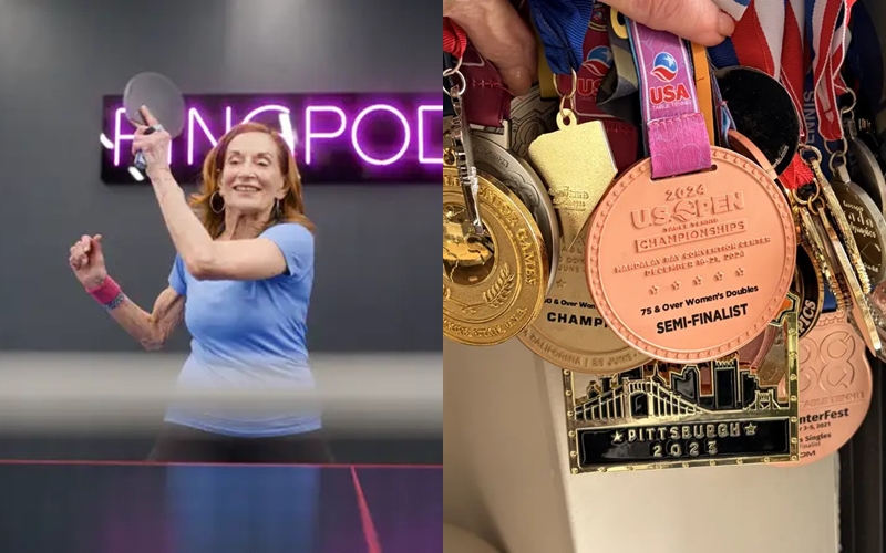 Trong hơn 10 năm thi đấu các giải cấp quốc gia, bà Carol giành được hơn 50 huy chương. - Ảnh: