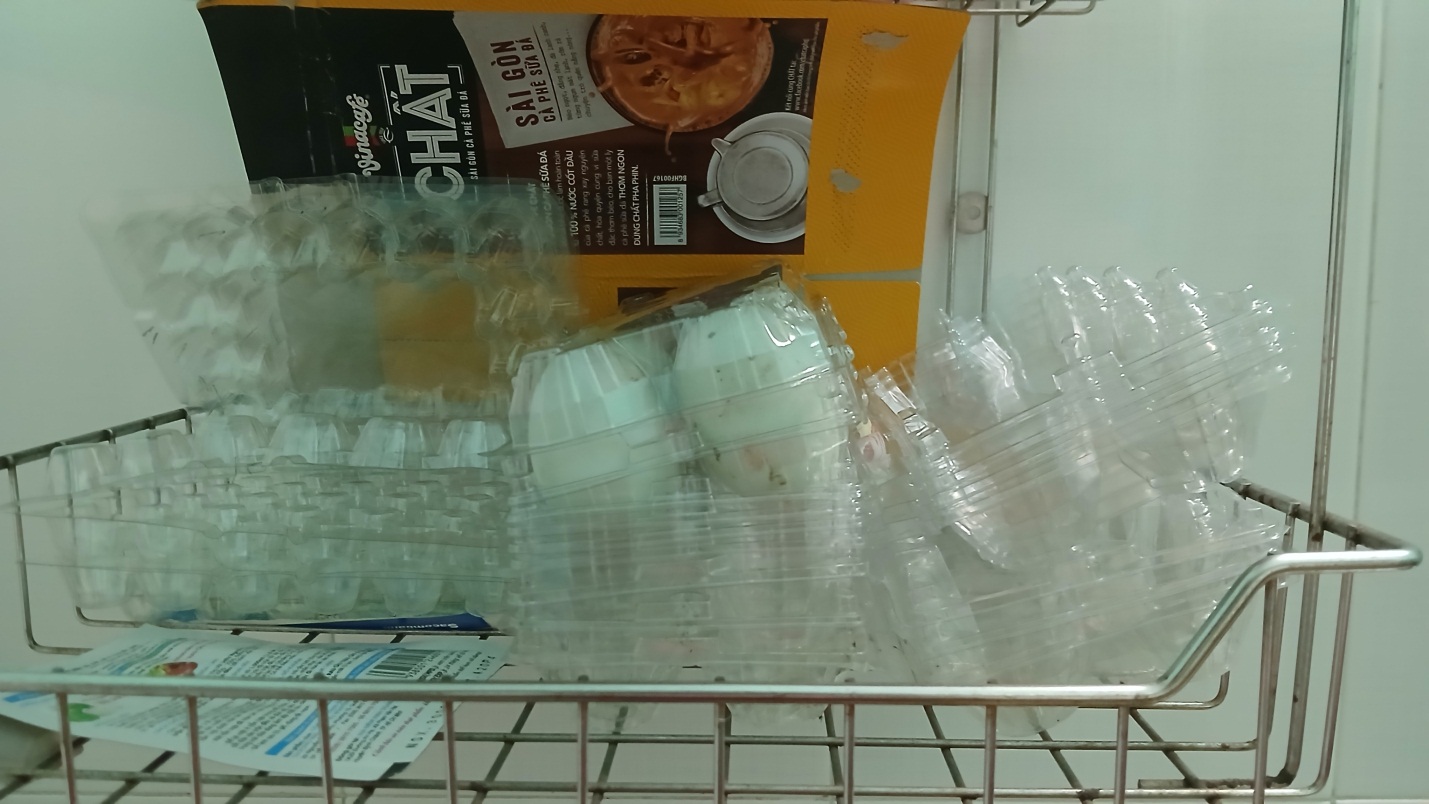 Nơi giữ vỉ nhựa đựng trứng