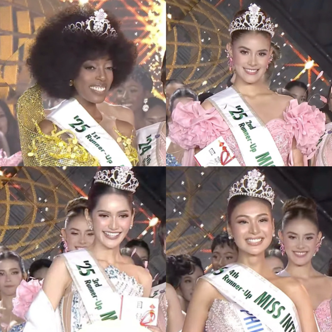 Các người đẹp đoạt giải á hậu: Yollanda Chimbarami (Zimbabwe), Paola Guzmán (Bolivia), Melliza Xaviera Yulian (Indonesia), Myrna Esguerra (Philippines)