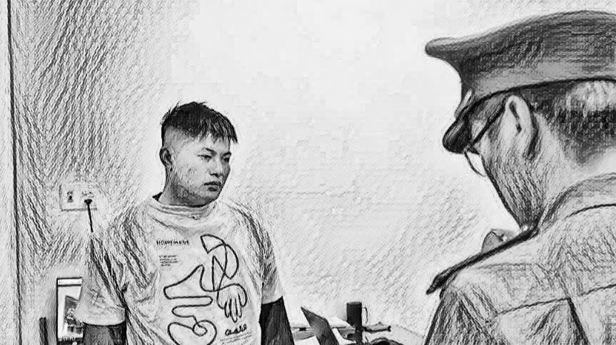 Võ Văn Tin bị bắt khẩn cấp về hành vi Giết người_Ảnh: Công an Quảng Ngãi.