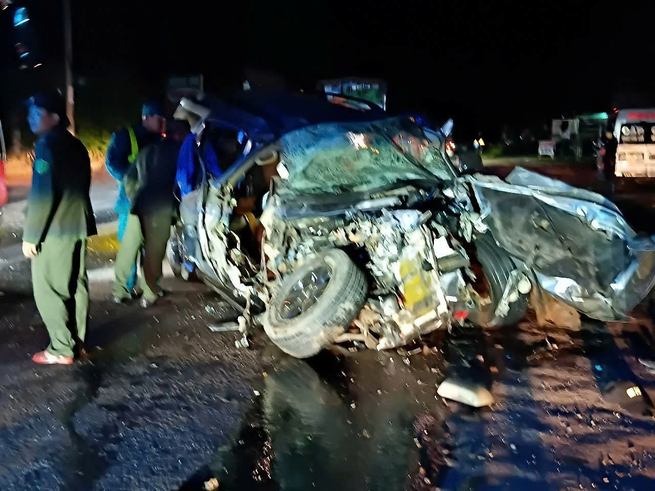 Hiện trường xảy ra vụ tai nạn - Ảnh: N.H.