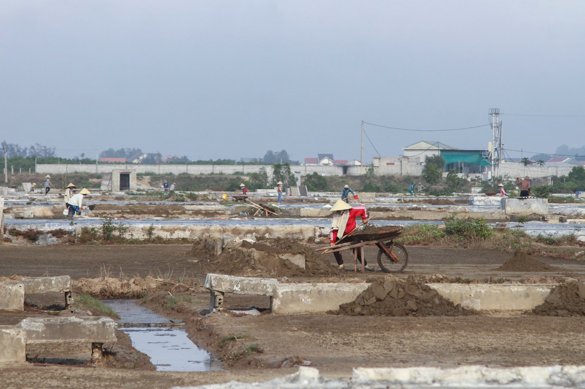 Nghệ sản xuất muối phơi cát đã gắn bó với người dân xã Quỳnh Phú suốt hàng trăm năm 