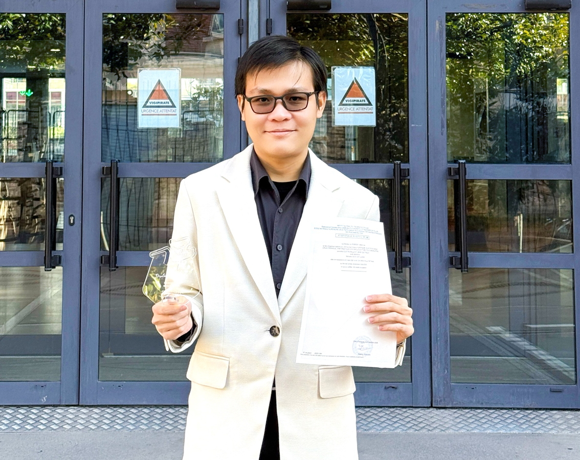 Lương Quốc Đạt tốt nghiệp bằng đôi kỹ sư, nhận học bổng tiến sĩ - Ảnh do nhân vật cung cấp