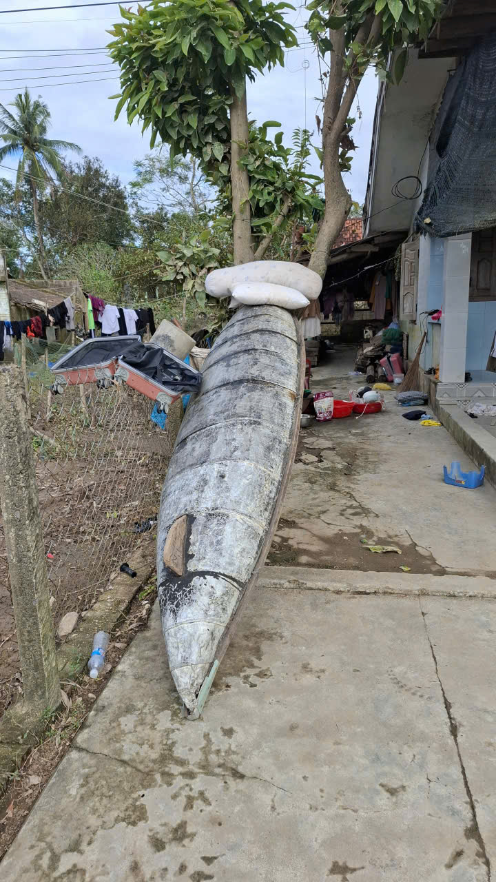 Những chiếc sõng câu đã “hoàn thành tốt nhiệm vụ” cứu người giữa lũ dữ, nay được “nghỉ ngơi”- Ảnh: Mạnh Hoài Nam