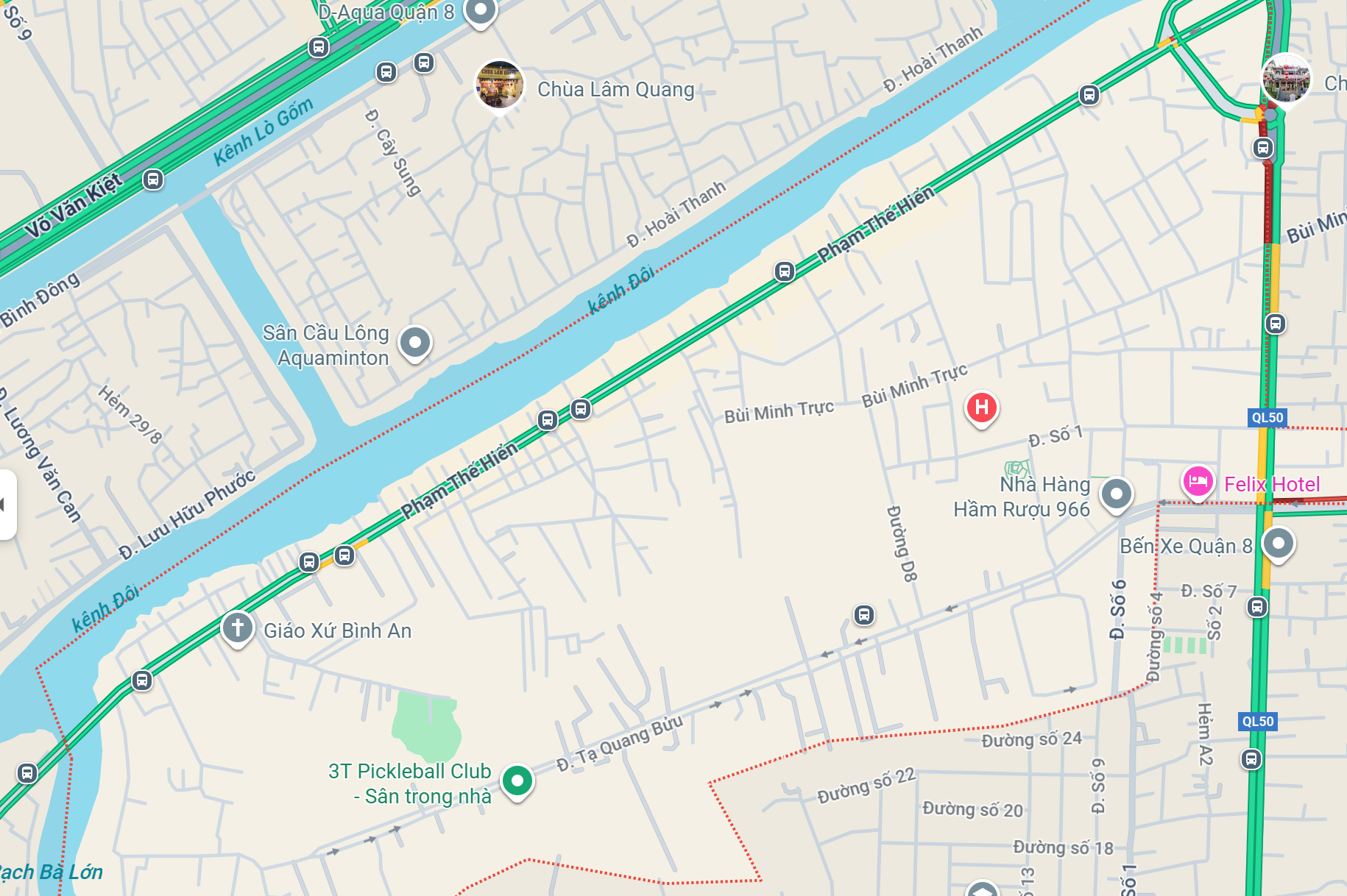 Khu vực sẽ mở đường D4 từ đường Phạm Thế Hiển đến Tạ Quang Bửu