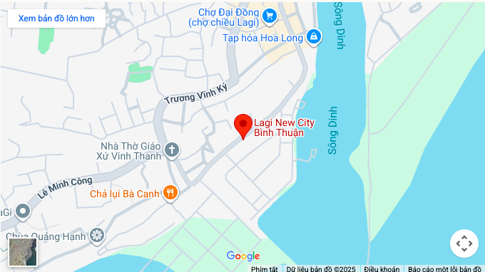 Vị trí xây dựng dự khu phức hợp Lagi New City. Ảnh: Google.