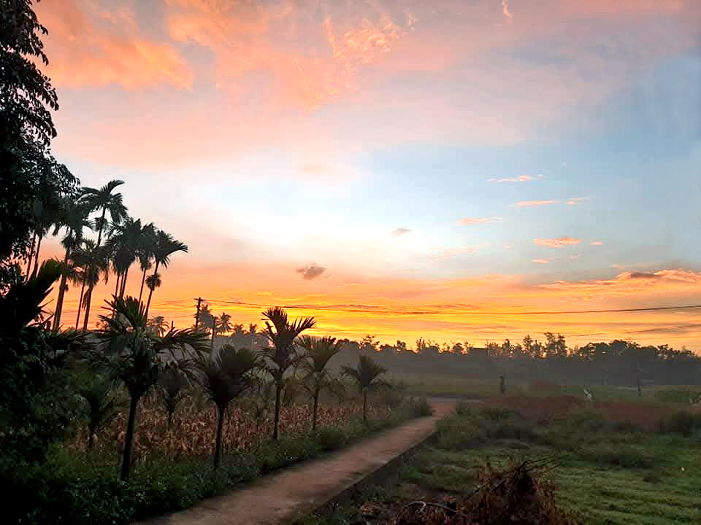 Chiều thu quê hương - Ảnh do tác giả cung cấp