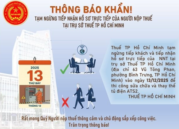 Thông báo của cơ quan thuế