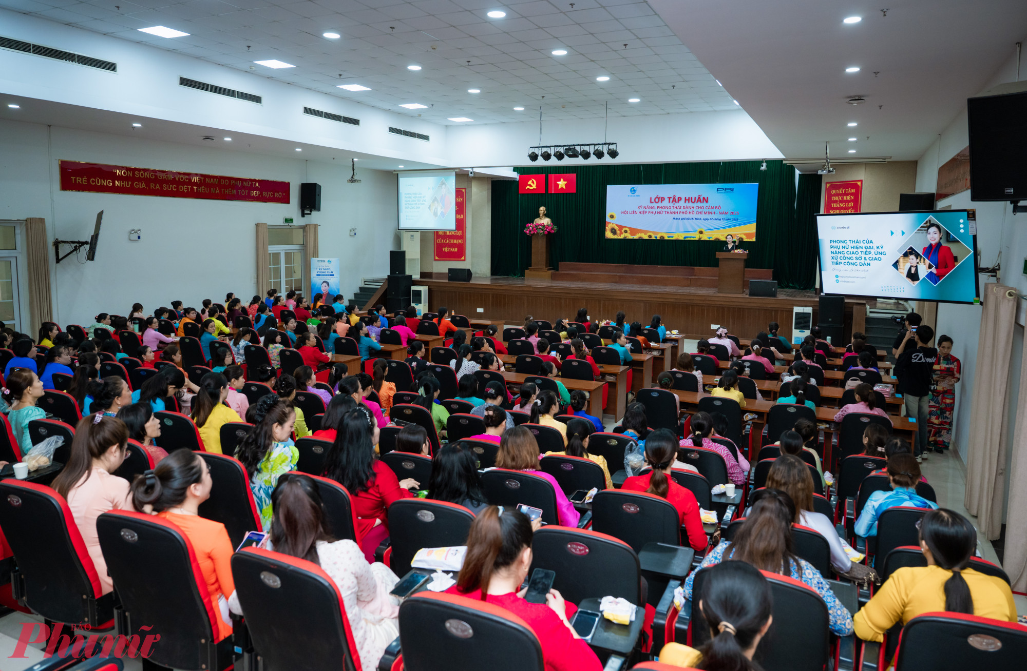 Quang cảnh buổi học tại trụ sở Hội LHPN TP (phường Xuân Hoà). - Ảnh: Hội LHPN TPHCM