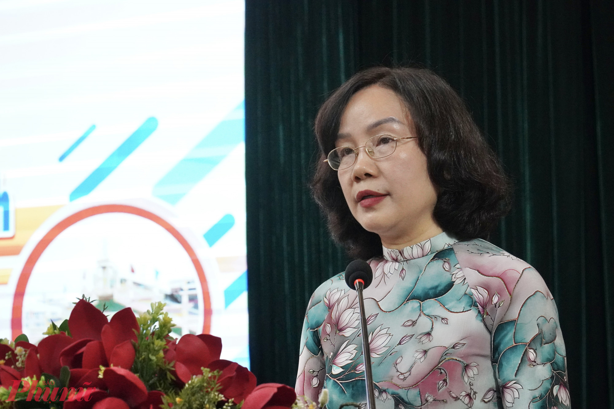 Bà Đỗ Thị Ánh Tuyết, Phó Chủ tịch UBND phường Tân Định phát biểu tại buổi lễ - Ảnh: Thanh Tâm