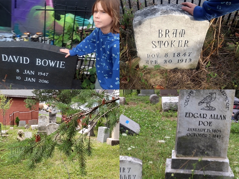 Khuôn viên khách sạn được đặt rất nhiều bia mộ để tưởng nhớ các biểu tượng văn học và ngôi sao văn hóa đại chúng. - Ảnh: 