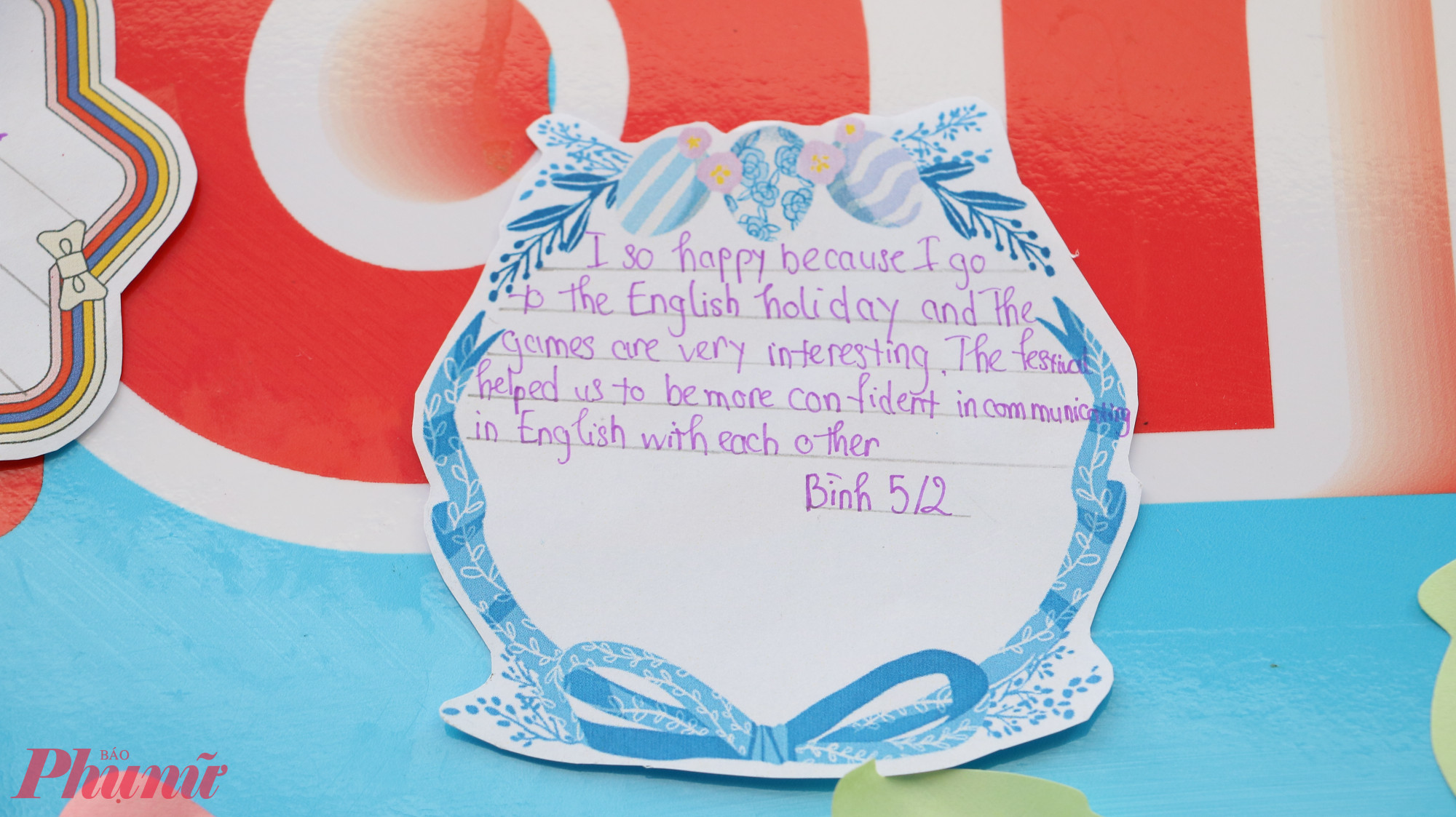 Học sinh chia sẻ cảm xúc về ngày hội bằng tiếng Anh 