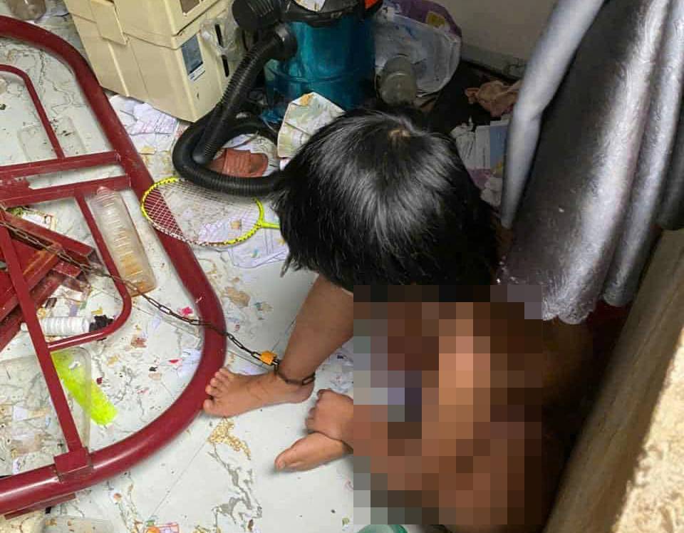 Hiện trường - nơi hai bé gái gái bị cha ruột xích, nhốt