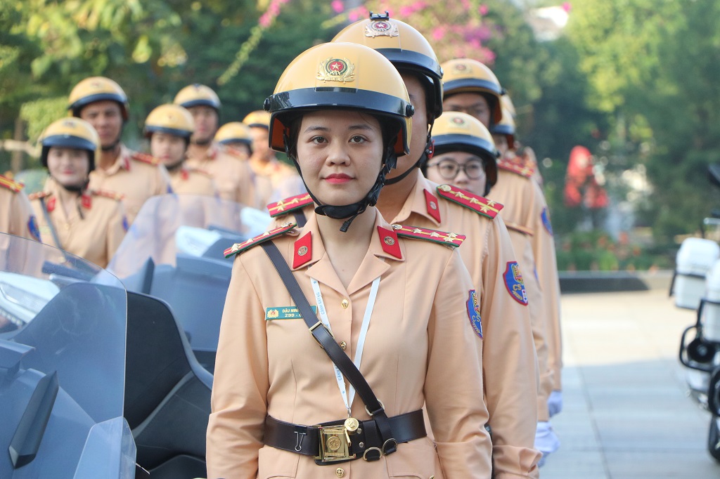 Lực lượng Phòng CSGT Công an TPHCM.