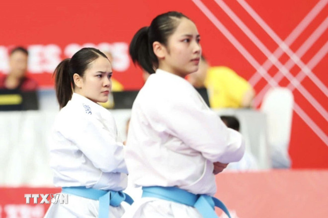 Karate và Thể dục dụng cụ tỏa sáng để mang HCV về cho đoàn Việt Nam. (Ảnh: TTXVN)