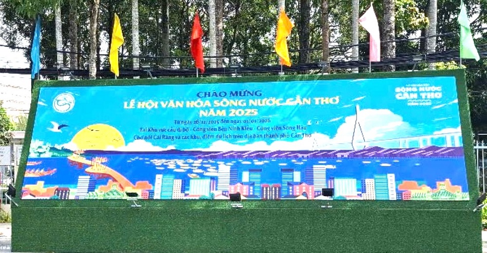 Lễ hội “Văn hóa sông nước Cần Thơ năm 2025” diễn ra từ ngày 27/12/2025 đến ngày 1/1/2026
