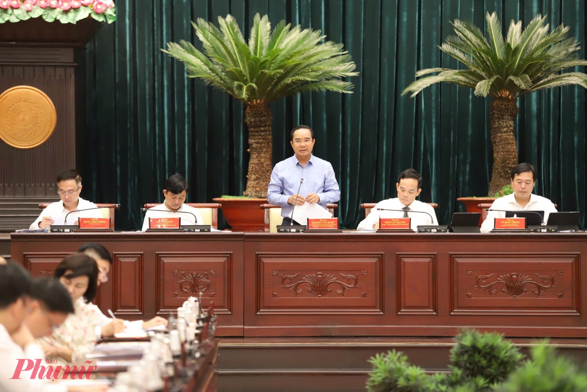 Bí thư Thành ủy Trần Lưu Quang đề nghị “Việc khó không né, việc mới không chờ, việc liên quan không đùn đẩy” Hội nghị lần thứ Hai Ban Chấp hành Đảng bộ TPHCM khóa I, nhiệm kỳ 2025-2030 - Ảnh: Thanh Tâm