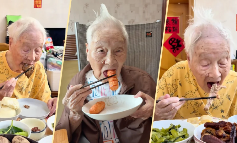 Bà Zhong nổi tiếng nhờ ăn uống thoải mái và luôn suy nghĩ tích cực