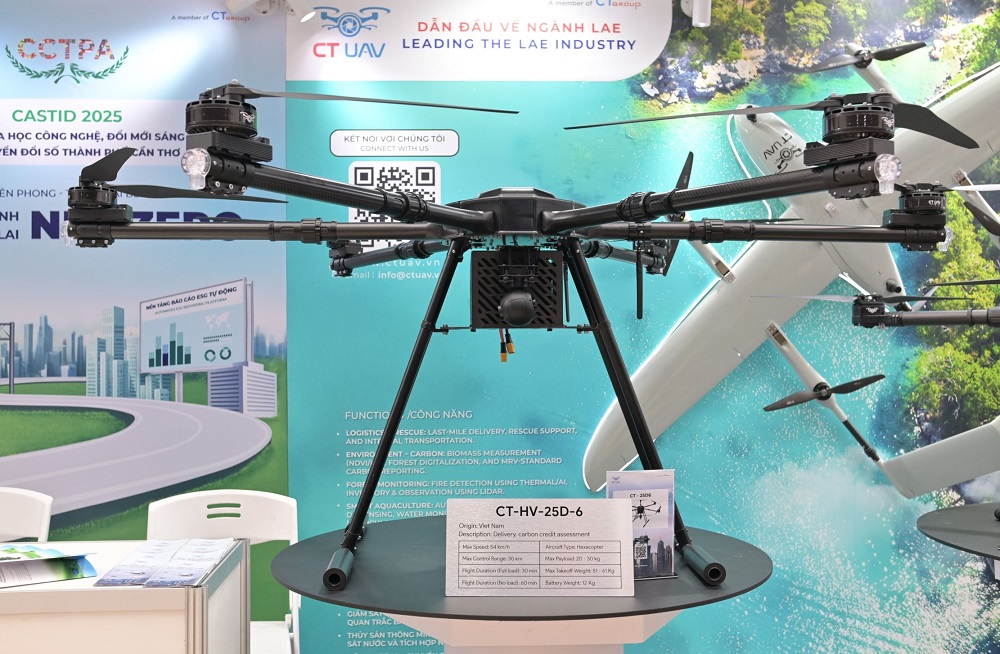 Gian hàng trưng bày, giới thiệu UAV của đơn vị thành viên Tập đoàn CT Group