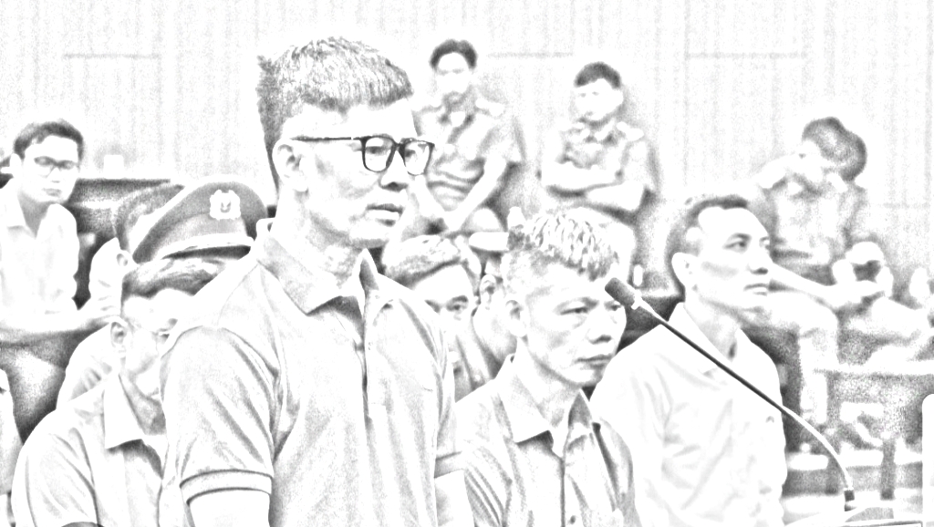 Bị cáo Nguyễn Duy Hưng tại phiên sơ thẩm - Ảnh: N.A