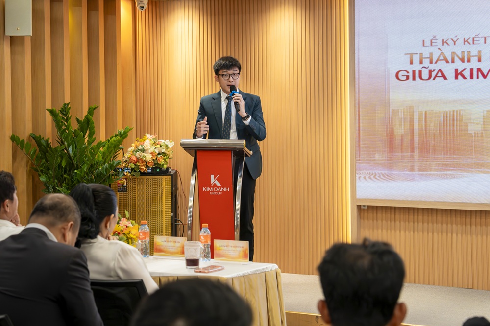 Ông Nguyễn Phú Đức - Thành viên HĐQT Kim Oanh Group - chia sẻ về mục tiêu thành lập liên doanh K-City - Ảnh: Kim Oanh Group