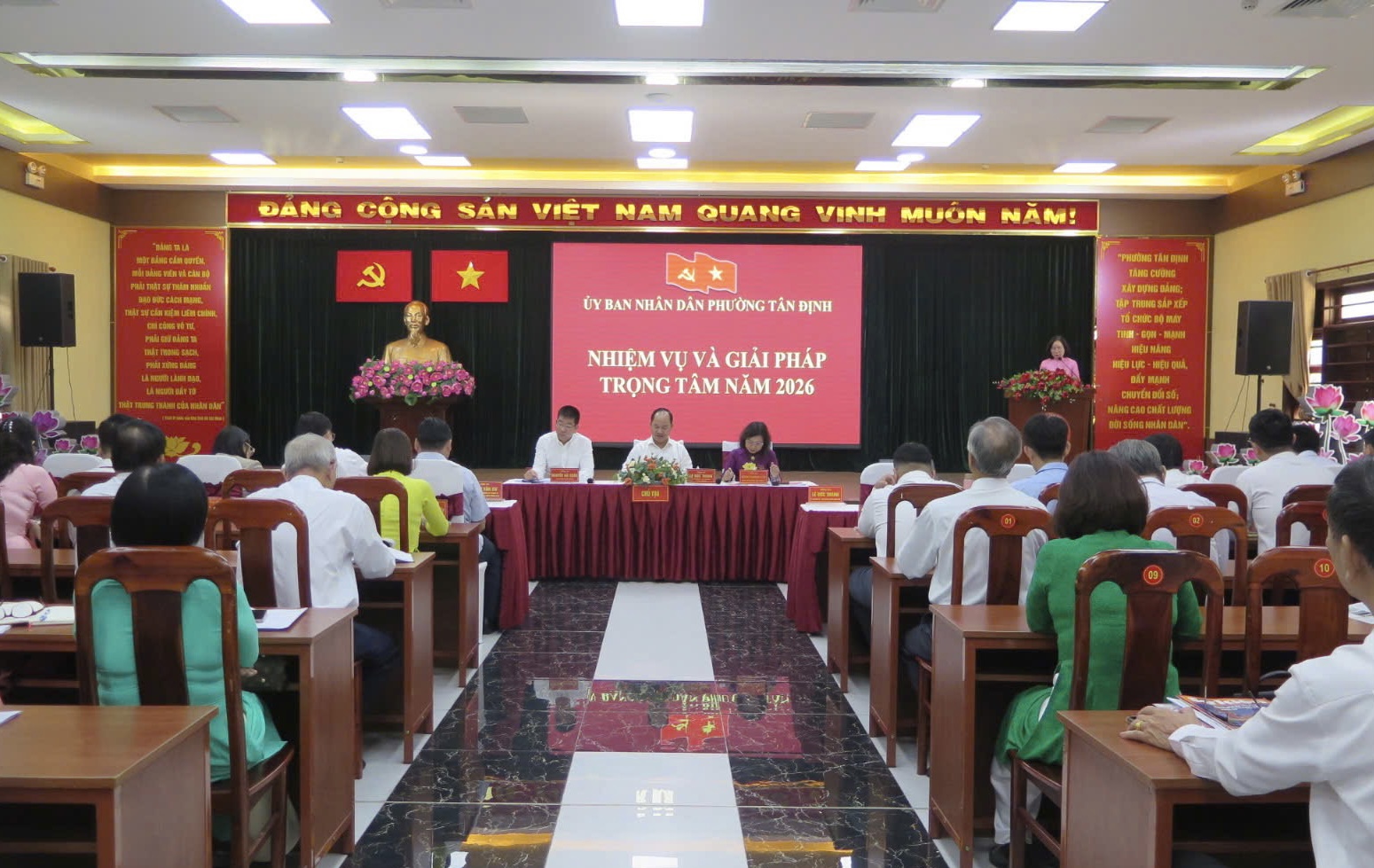 Hội nghị Ban Chấp hành Đảng bộ phường Tân Định lần thứ 3, nhiệm kỳ 2025 - 2030 - Ảnh: Thanh Tâm