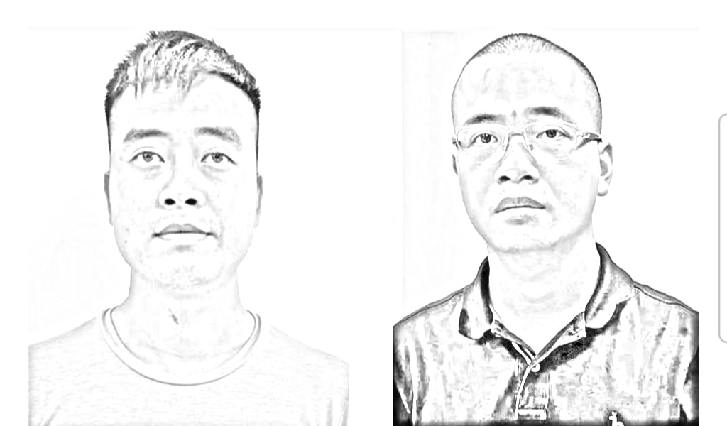 Bị can Hoàng Quang Thịnh (trái) và La Khắc Minh - Ảnh: BCA