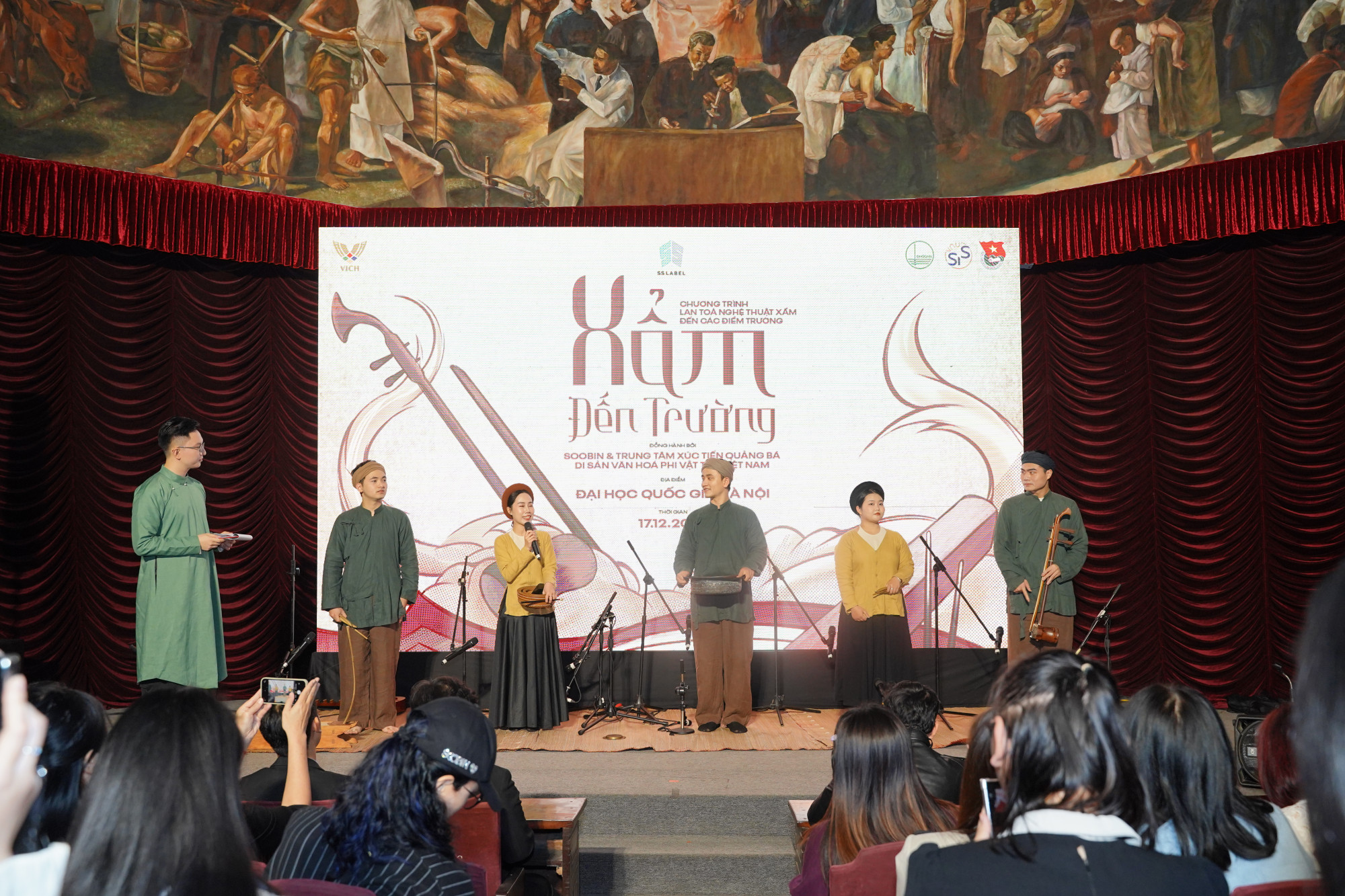 Không gian của chương trình Xẩm đến trường tổ chức hôm 17/12 tại Hà Nội