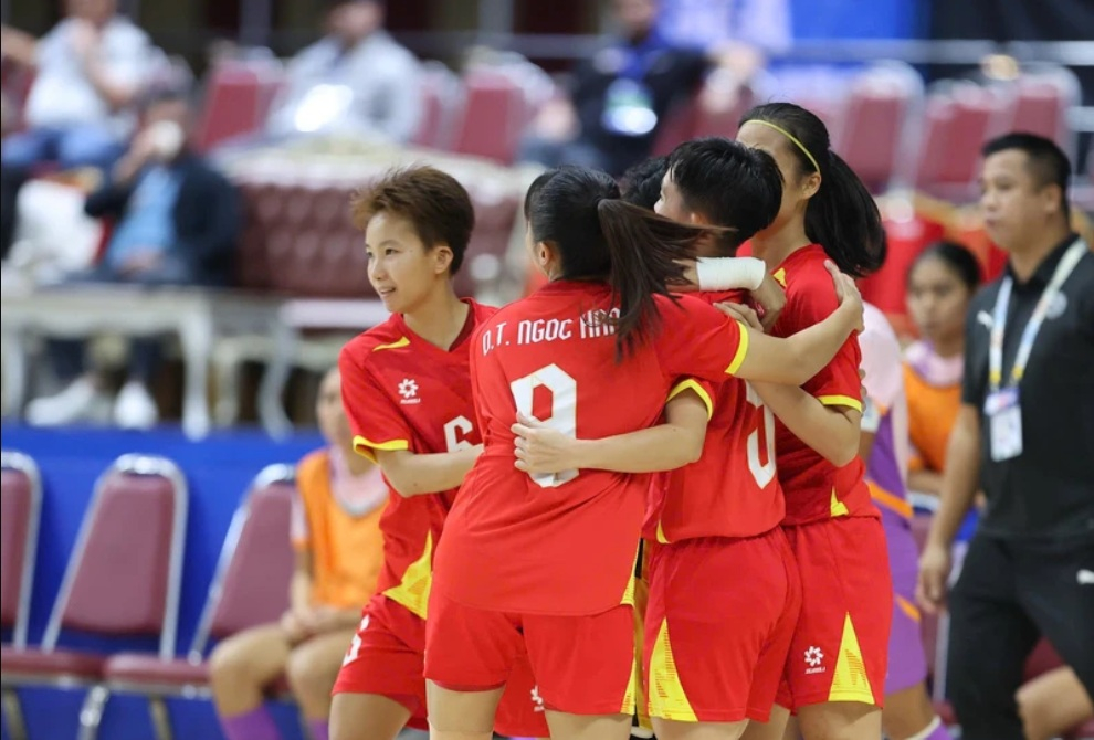 Futsal nữ Việt Nam giành chiến thắng 5 sao ở trận chung kết SEA Games 2025. Ảnh: thethaovanhoa.vn
