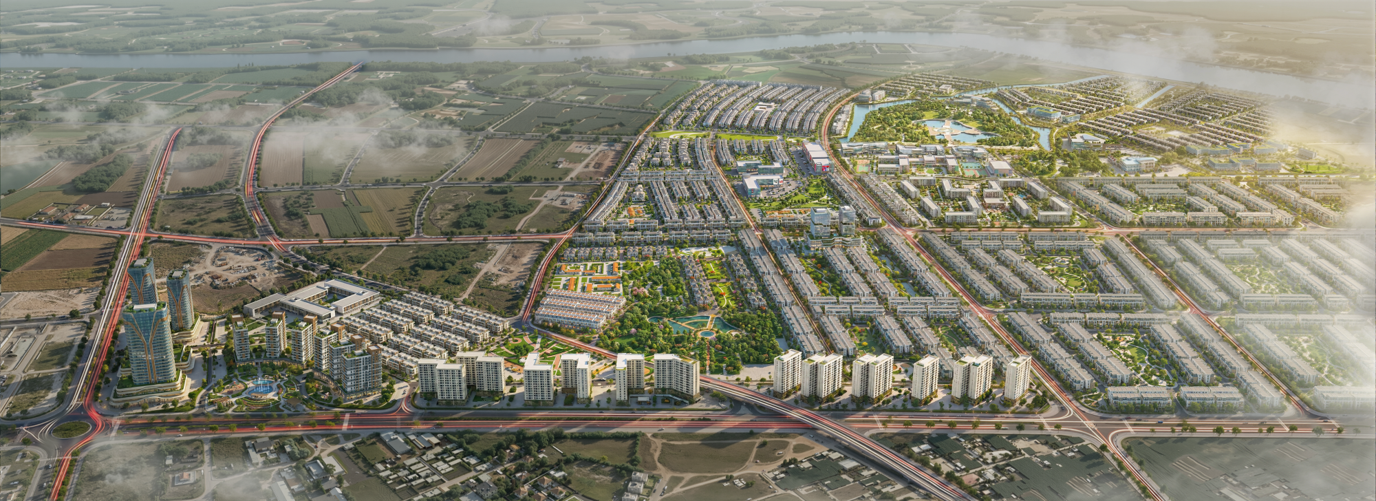 Tổ hợp dự án nằm tại điểm giao vòng cung của các trục giao thông “đường bộ - đường sắt - đường thủy