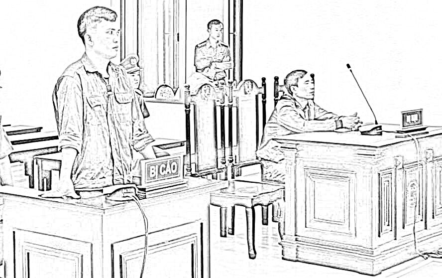 Bị cáo Lợi tại phiên xét xử sơ thẩm