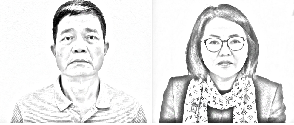 Bị can Nguyễn Thanh Phong và Trần Việt Nga - Ảnh: TH