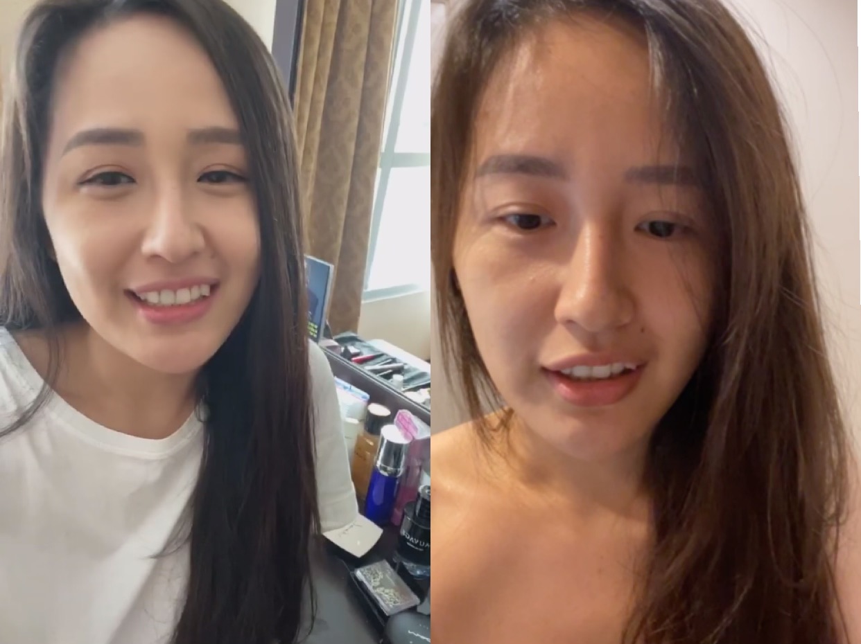 Làn da mộc của Mai Phương Thuý có tông sáng vừa, không quá trắng bệch, mang sắc da tự nhiên. Bề mặt da không hoàn toàn láng mịn, có thể nhận ra vùng da dưới mắt hơi sẫm màu, một số vết ửng nhẹ và da không đều màu ở má và trán. Tuy vậy, tổng thể làn da vẫn cho thấy độ khỏe tương đối, không có nhiều khuyết điểm lớn, gương mặt nàng hậu vẫn được nét tự nhiên, các đường nét không bị cứng hay biến đổi bởi trang điểm đậm, mang lại cảm giác gần gũi và đời thường hơn so với hình ảnh thường thấy khi xuất hiện trước công chúng.