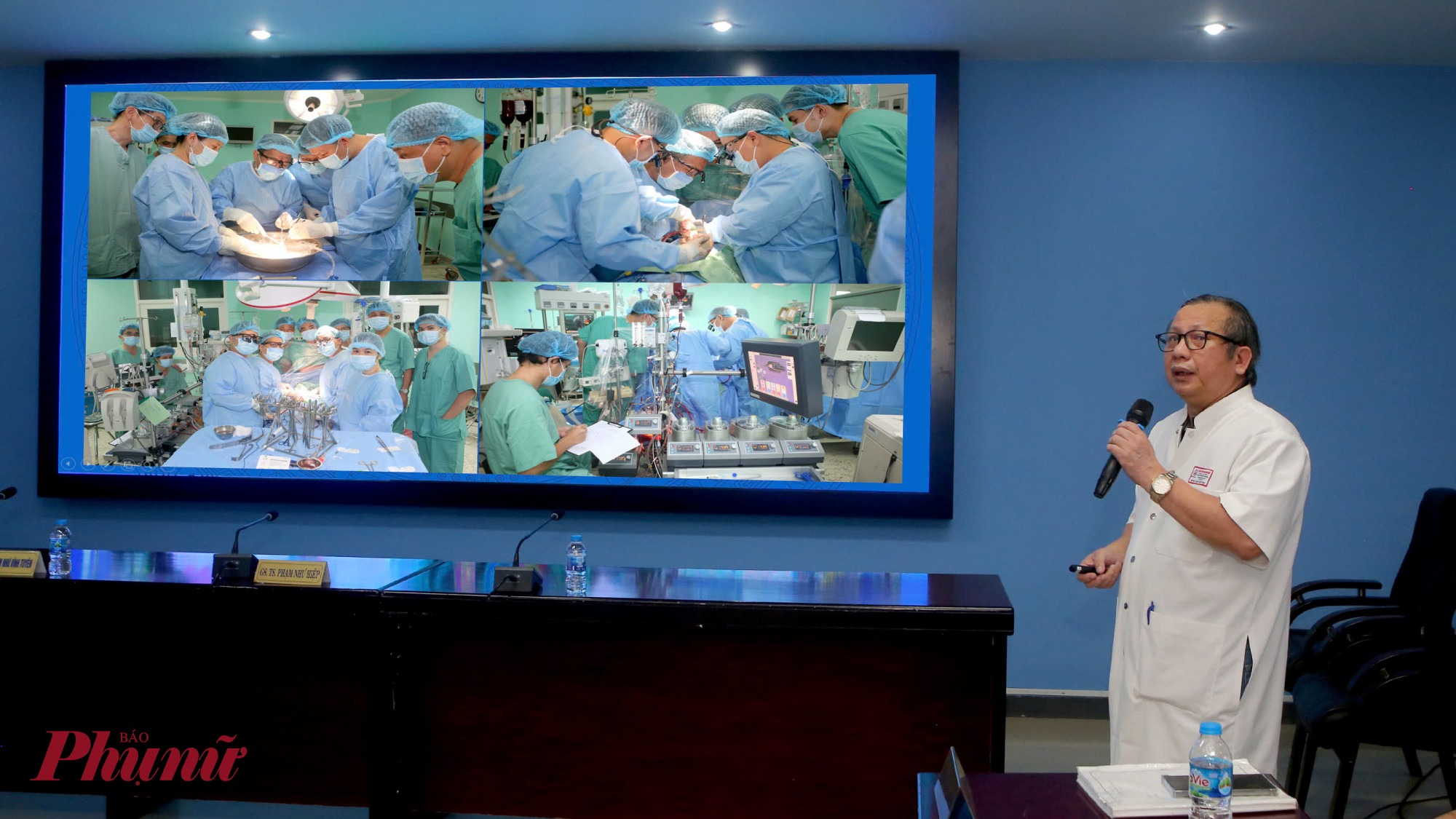 BSCKII Trần Hoài Ân báo cáo về ghép tìm xuyên Việt lần thứ 21 thành công tại Bệnh viện Trung ương Huế