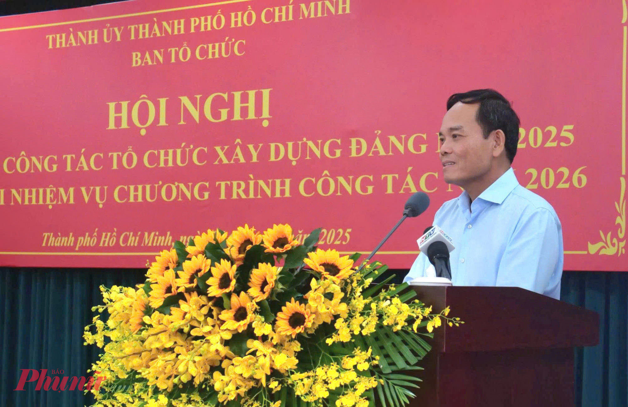 Bí thư Thành ủy TPHCM Trần Lưu Quang phát biểu chỉ đạo tại hội nghị - Ảnh: Trang Nguyễn 