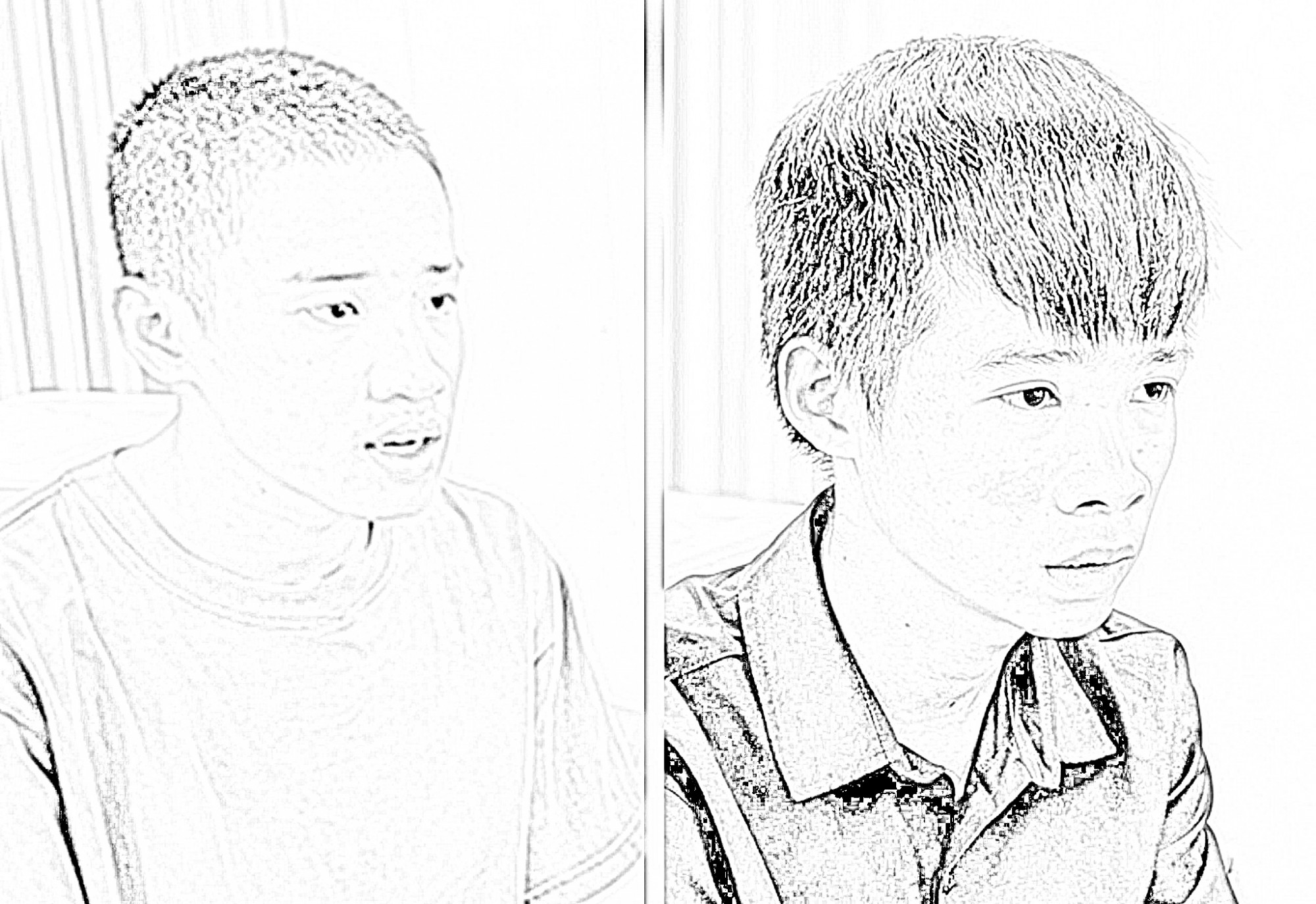 Đối tượng Đạt và Linh tại cơ quan công an - Ảnh CACC