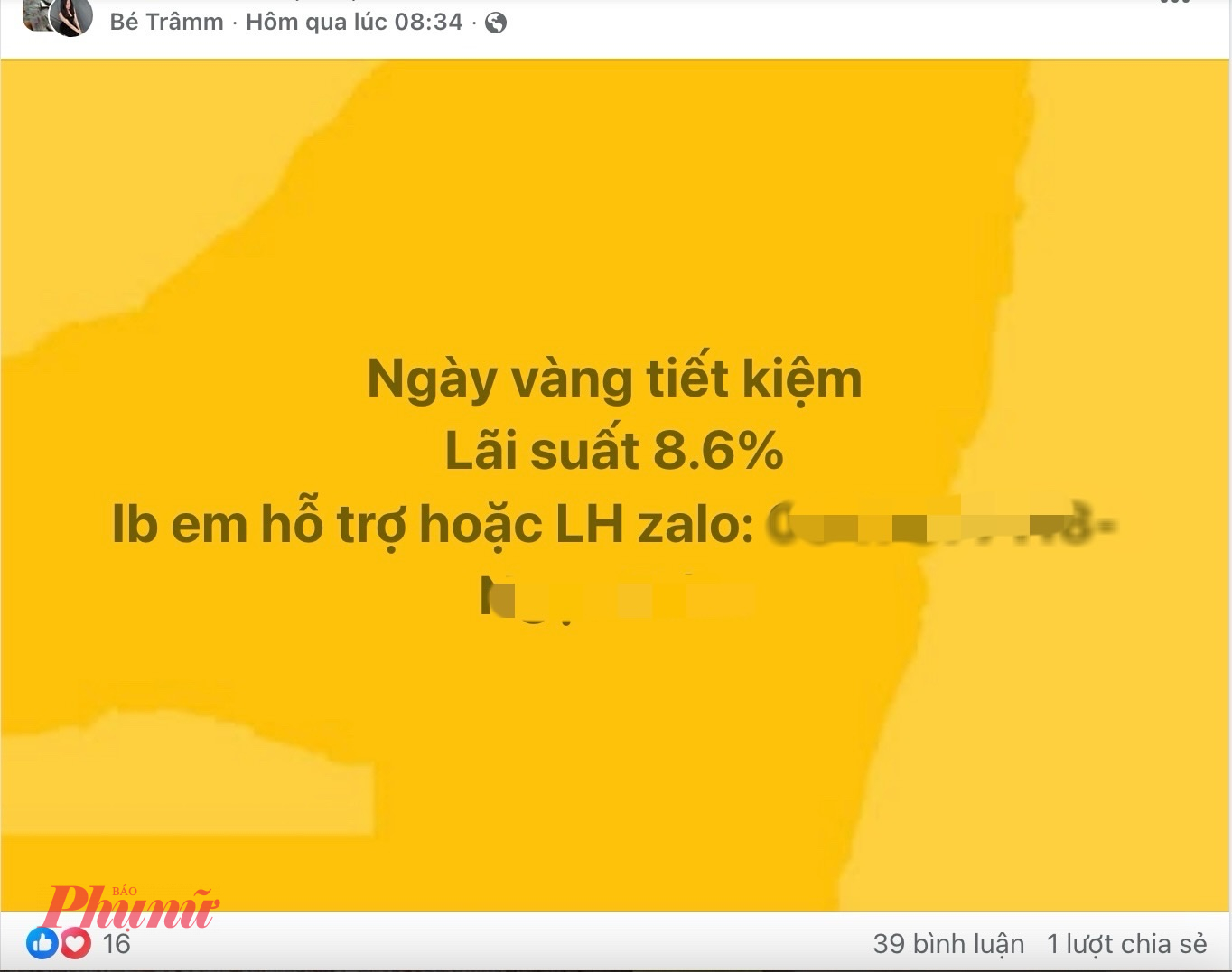 Lãi suất huy động mà nhân viên mời chào khách hàng đã lên tới mức 8,6%/năm
