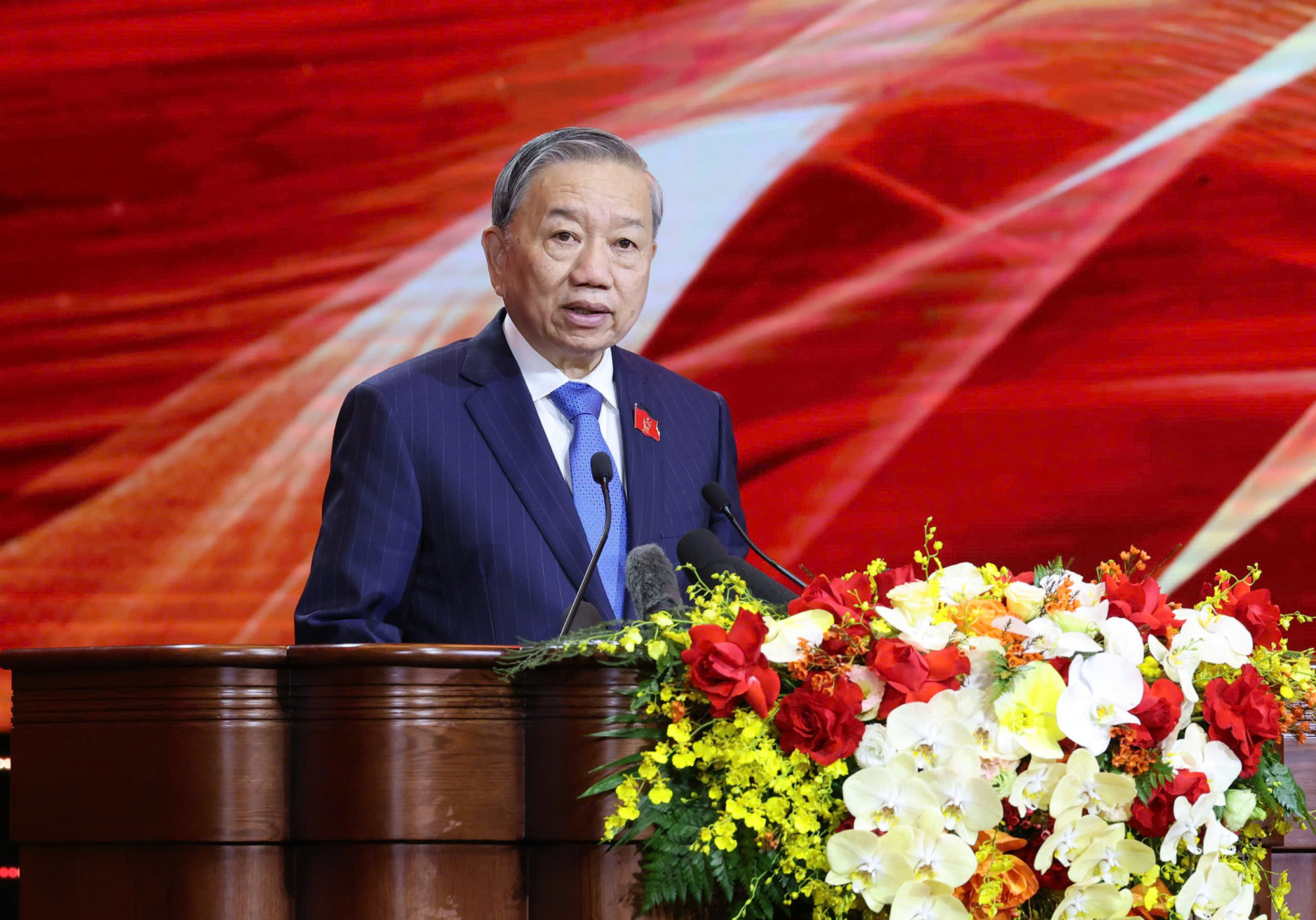 Tổng bí thư Tô Lâm phát biểu chỉ đạo tại Đại hội - ảnh: Phúc Quang