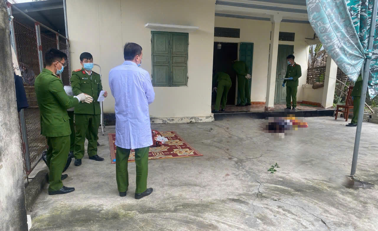 Hiện trường nơi xảy ra vụ án mạng - Ảnh công an cung cấp