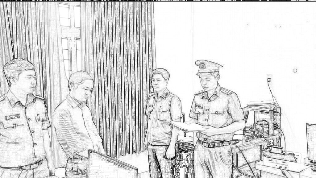 Dực tại cơ quan điều tra. Ảnh: CA