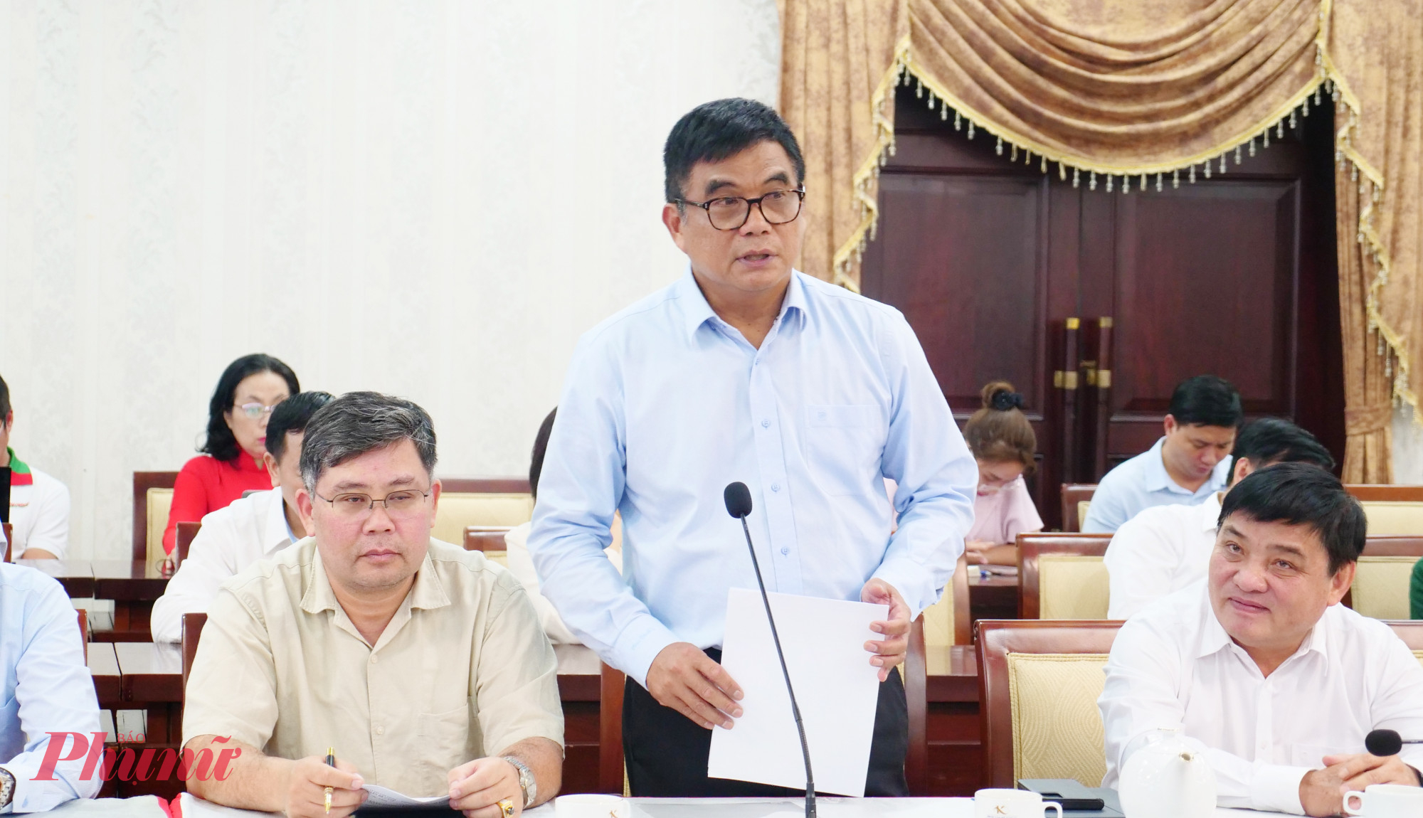 Cao Anh Minh – Tổng Giám đốc Đài Phát thanh – Truyền hình TPHCM - phát biểu tại hội nghị - Ảnh: Trang Nguyễn 