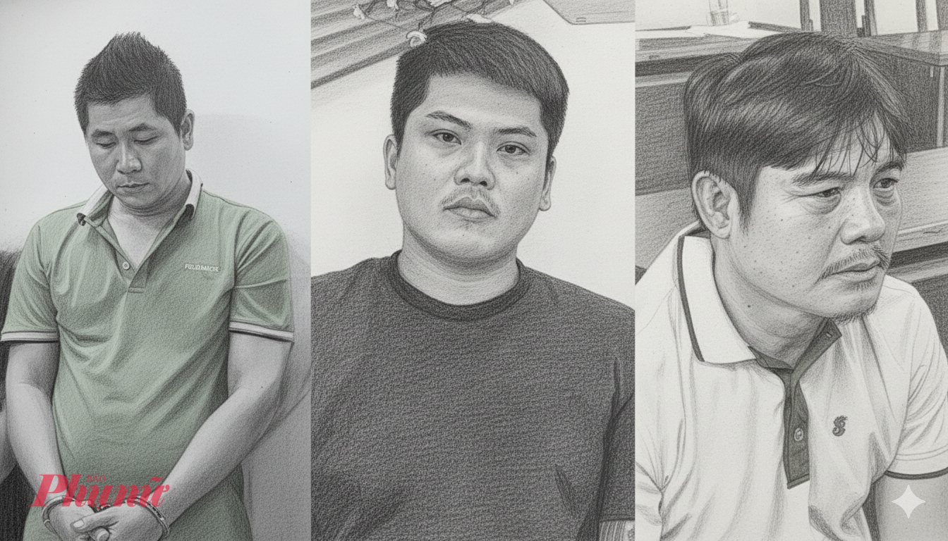 Các đối tượng từ trái sang: Thành, Cường, Hải 