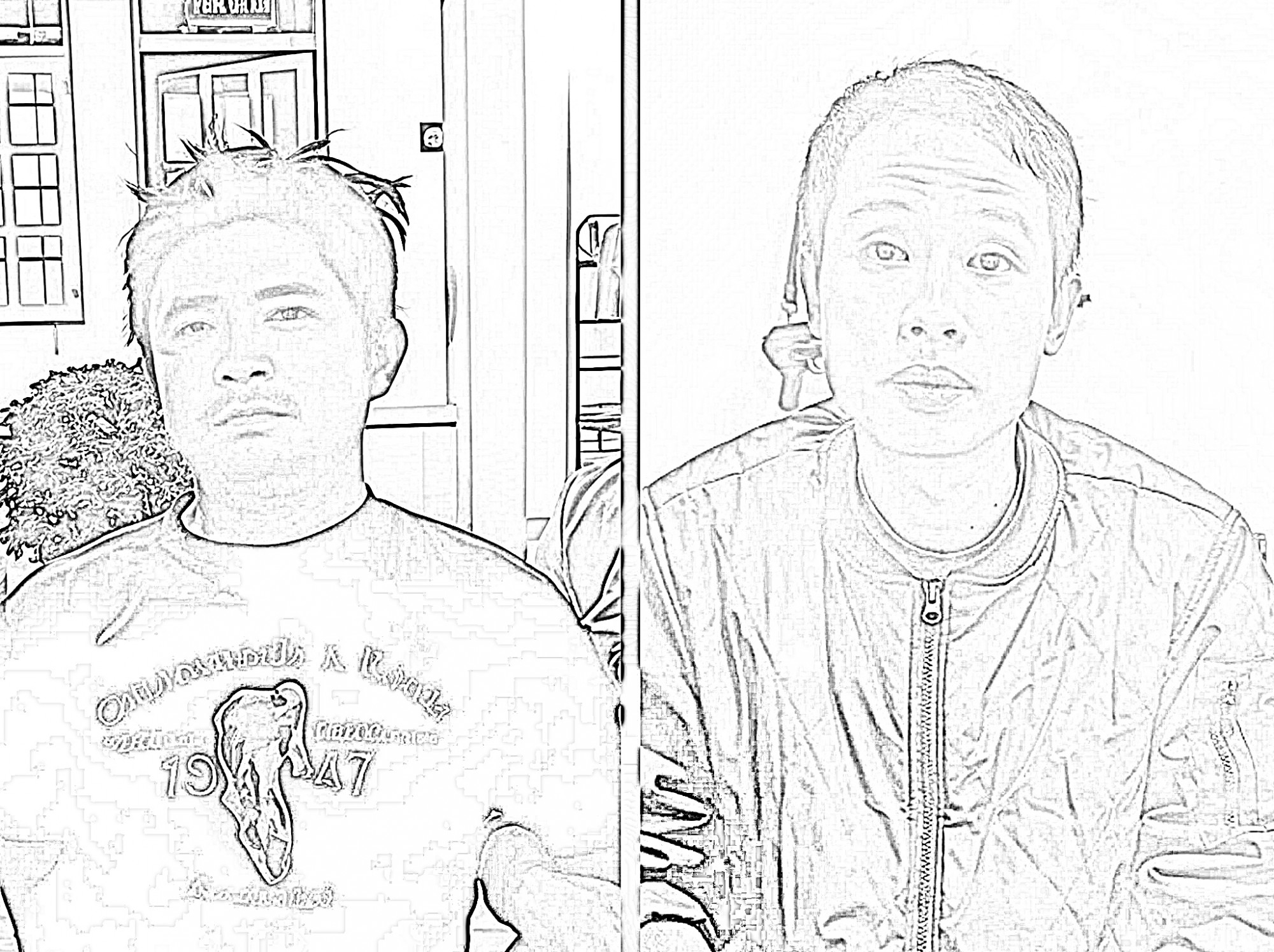 Đối tượng Việt và Tiến tại cơ quan công an - Ảnh CACC