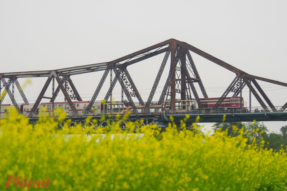 Hình ảnh cây cầu cổ và vườn hoa đã tạo nên bức tranh hoàn hảo giữa hiện đại và truyền thống.