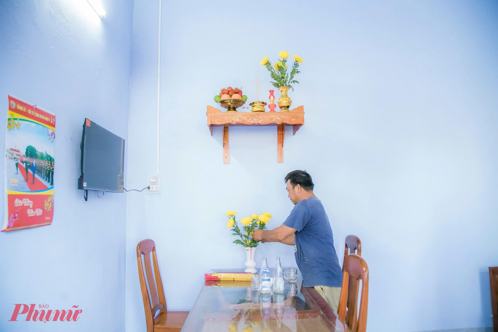 Nhịp sống thường nhật đang dần trở lại trong căn nhà mới - ảnh: Công Nam.