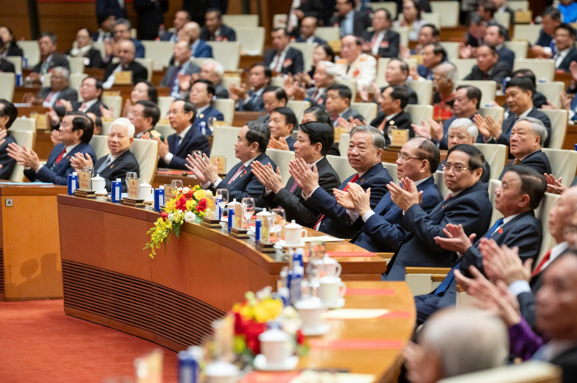 Lãnh đạo, nguyên lãnh đạo Đảng và Nhà nước tham dự lễ kỷ niệm 80 năm ngày tổng tuyển cử Quốc hội đầu tiên