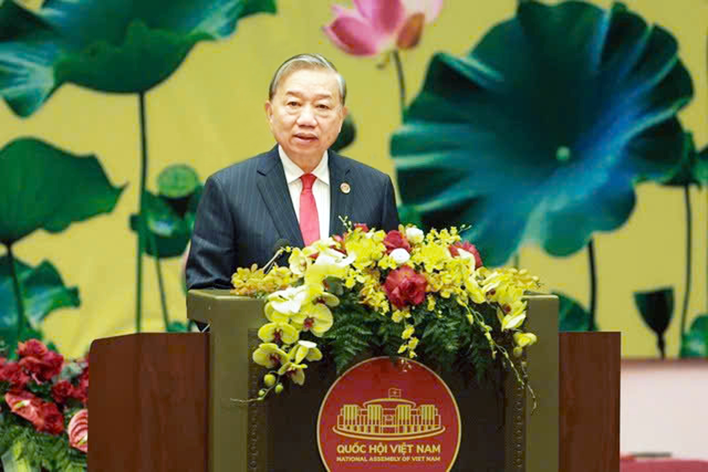 Tiếp nối truyền thống 80 năm vẻ vang của Quốc hội Việt Nam Tổng bí thư Tô Lâm phát biểu tại lễ kỷ niệm 80 năm ngày Tổng tuyển cử đầu tiên bầu Quốc hội Việt Nam - Nguồn ảnh: VGP
