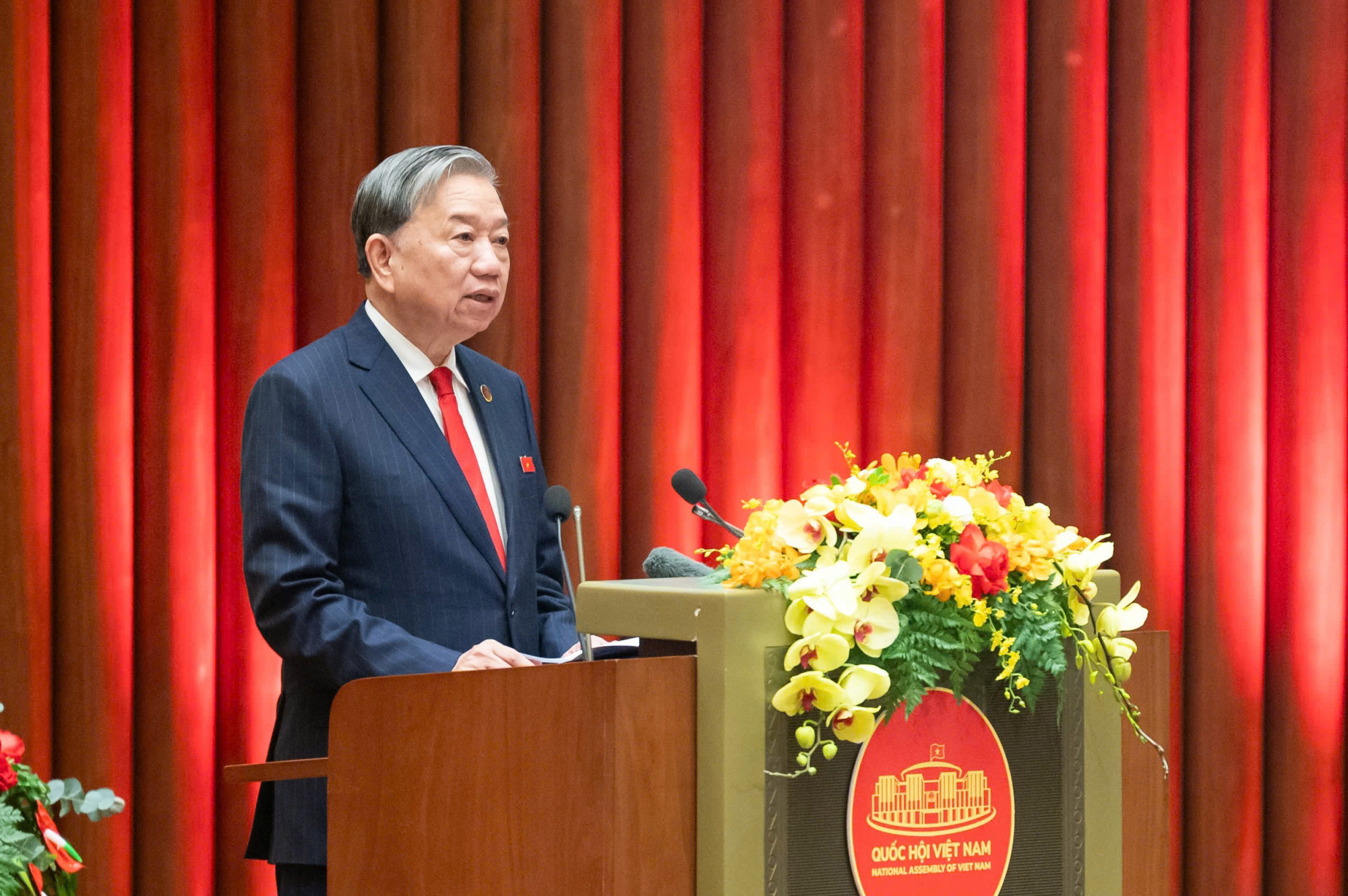 Tổng bí thư Tô Lâm phát biểu tại buổi lễ - ảnh: P.T.