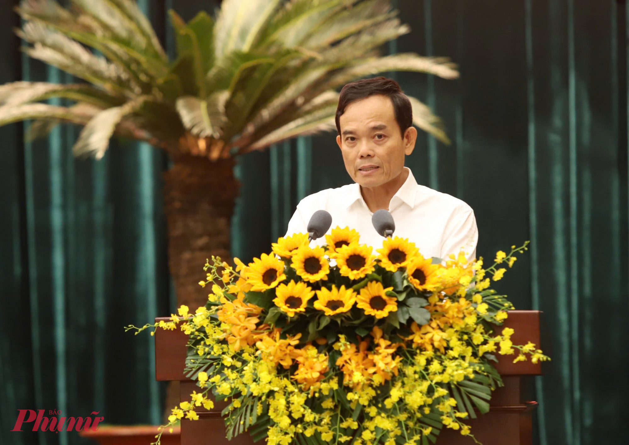 Ông Trần Lưu Quang - Bí thư Thành ủy TPHCM phát biểu kết luận hội nghị - Ảnh: Thanh Tâm