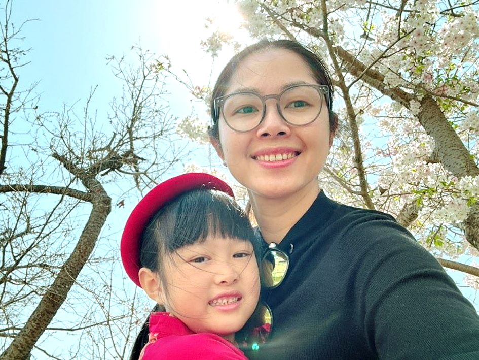 Chị Thái Uyên và con gái - Ảnh do nhân vật cung cấp